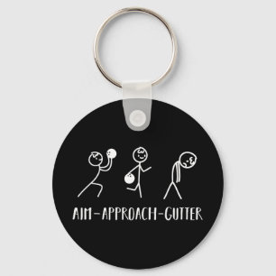 Aim Gutter Bowler Funny Bowling Men Women Keychain