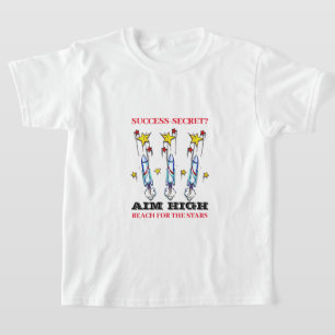 Aim High Reach For The Star Children Rocket T-Shir T-Shirt