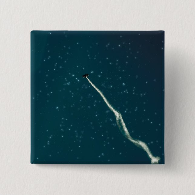 Aim towards stars 2 inch square button (Front)