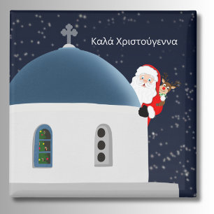 Aimant Κ α λ ά Χ ρ ι τ ο droit      , Père Noël & Rudolph