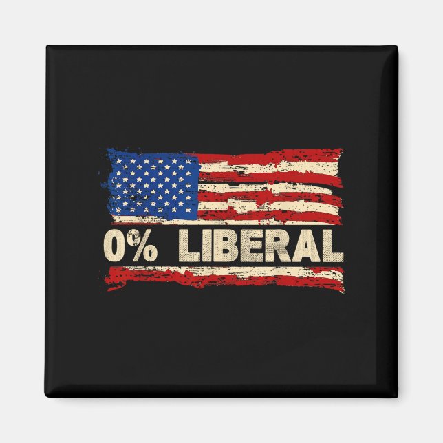 Aimant 0% Liberal Zero Percent Liberal Republican Flag  (Devant)
