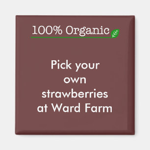 Aimant 100% Bio - texte blanc