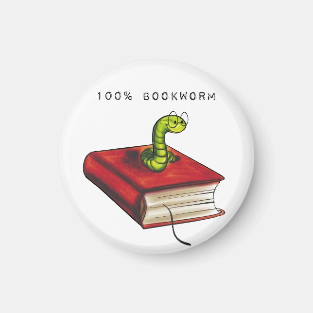 Aimant 100% Bookworm (Devant)