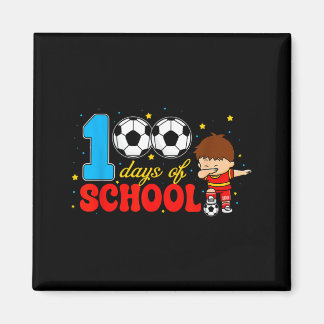 Aimant 100 Days Of School Dabbing Boy Soccer 100 Days Sma