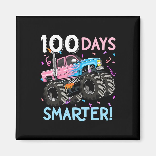 Aimant 100 Jours Camion Monster Smarter 100e Jour De L'Éc (Devant)