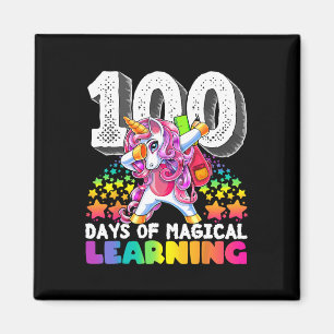 Aimant 100 jours d'apprentissage magique dabbing unicorn 