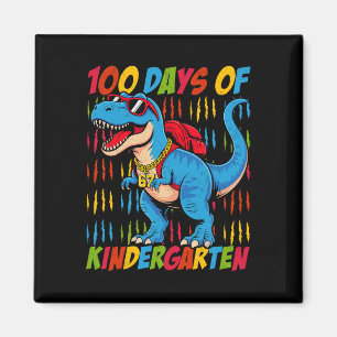 Aimant 100 Jours De Maternelle Trex Dinosaure Enfants Gar