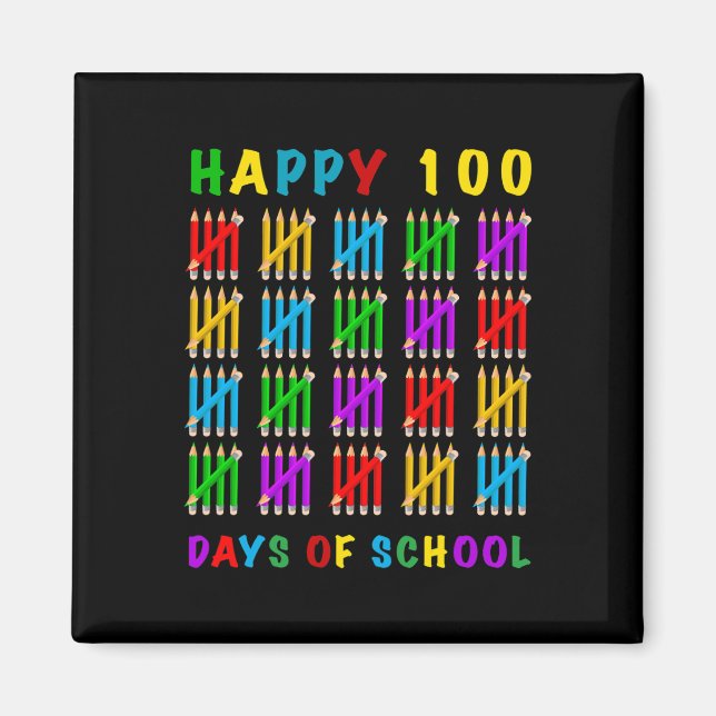 Aimant 100 Jours D'École (Devant)