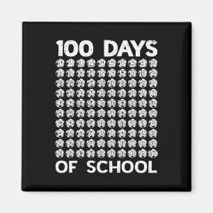Aimant 100 jours d'école de football 100e jour d'école ga