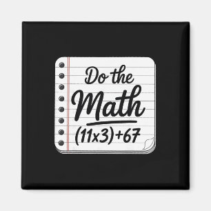 Aimant 100 jours d'école équation mathématique Faites le 