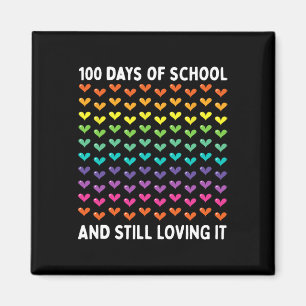Aimant 100 Jours D'École Et Toujours Aimer Il Coeur