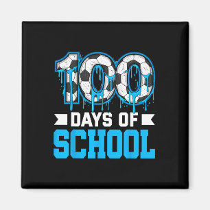 Aimant 100 jours d'école Soccer Drip 100e jour d'école