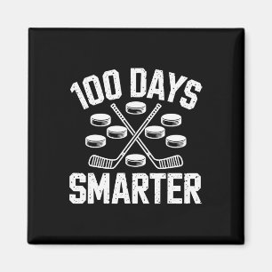 Aimant 100 jours plus intelligent Hockey 100e jour d'écol