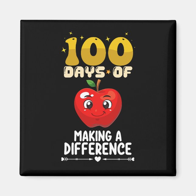 Aimant 100 jours pour faire une différence Apple (Devant)