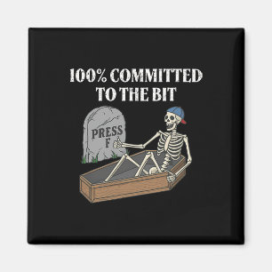 Aimant 100 Pour Cent Engagé À L'Un Peu Drôle Skeleton Me