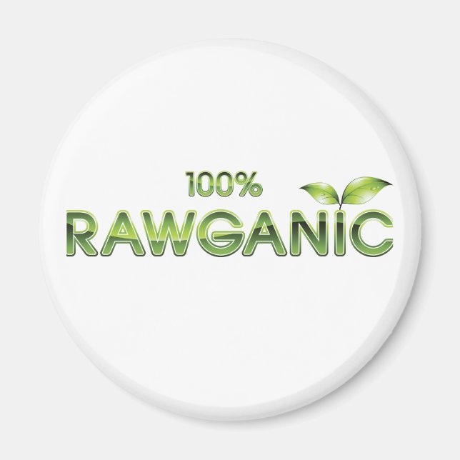 Aimant 100% Rawganic Raw Food (Devant)