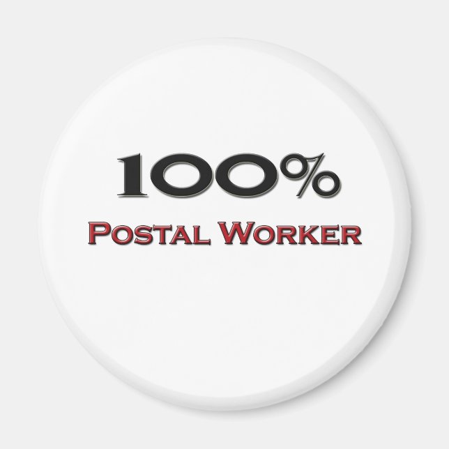Aimant 100 % Travailleur postal (Devant)