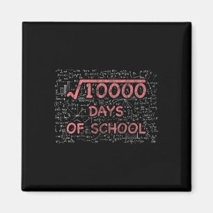 Aimant 100ème Jour De L'École Enseignant Math 100 Jours D