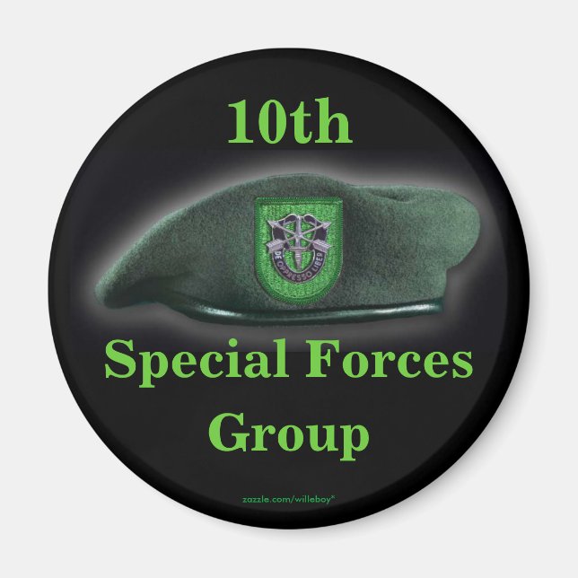 Aimant 10e groupe des forces spéciales maman vétérinaires (Devant)