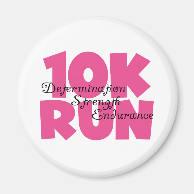 Aimant 10K Run Sport Rose (Devant)