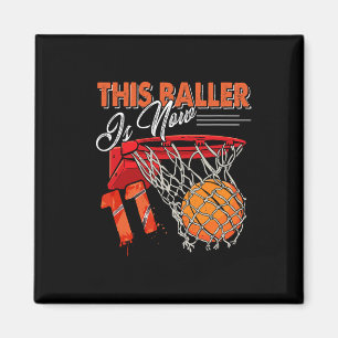 Aimant 11e anniversaire Bysketbyll Amusants 11 ans Enfant