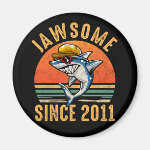 Aimant 11e anniversaire Requin 11 ans Jawsome depuis 2011