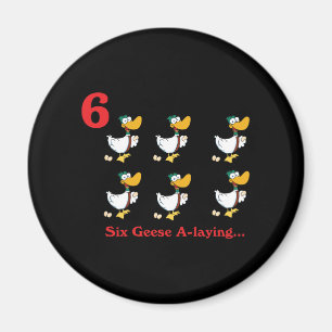 Aimant 12 jours six oies pondeuses