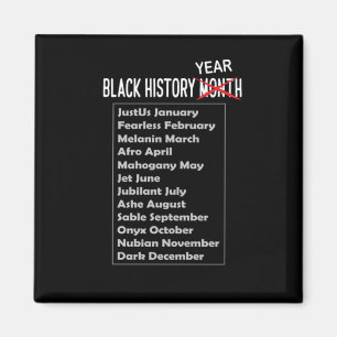 Aimant 12 Mois de l'histoire des Noirs Afro-Américains B