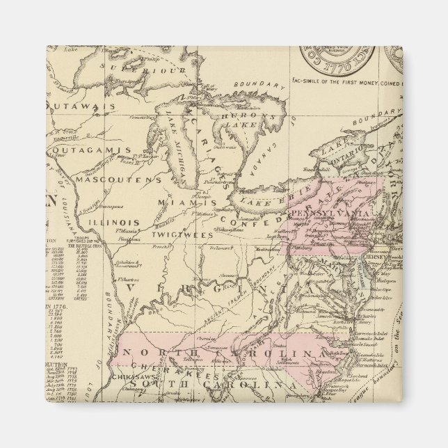 Aimant 13 colonies 1776 (Devant)