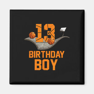 Aimant 13e anniversaire Bysketbyll Jersey 13 ans Garçon
