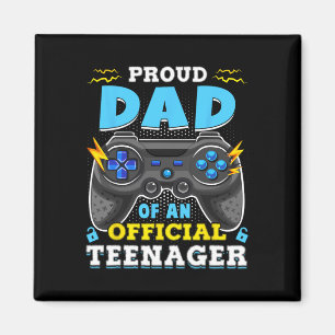 Aimant 13e anniversaire Fier Papa Officiel Adolescent Vid