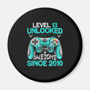 Aimant 13e anniversaire Gift Boys Niveau 13 Déverrouillé 