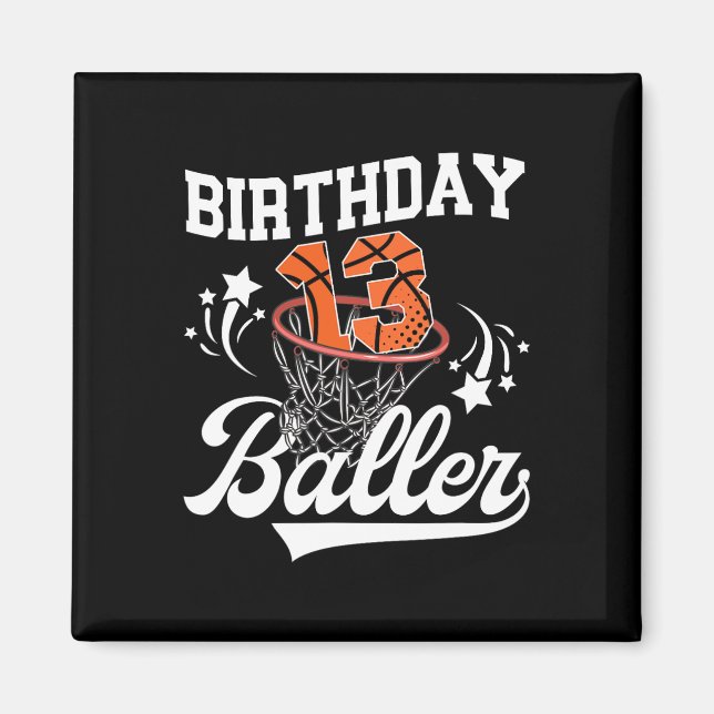 Aimant 13th Sketll Birthday Thirteen Year Old Sketll Play (Devant)