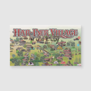 Aimant 15c de carte de musée de village de
