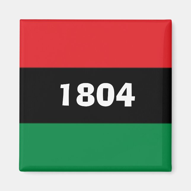 Aimant 1804 Haïti Couleurs panafricaines (Devant)