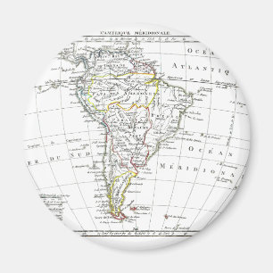 Aimant 1806 carte - L'Amérique Méridionale