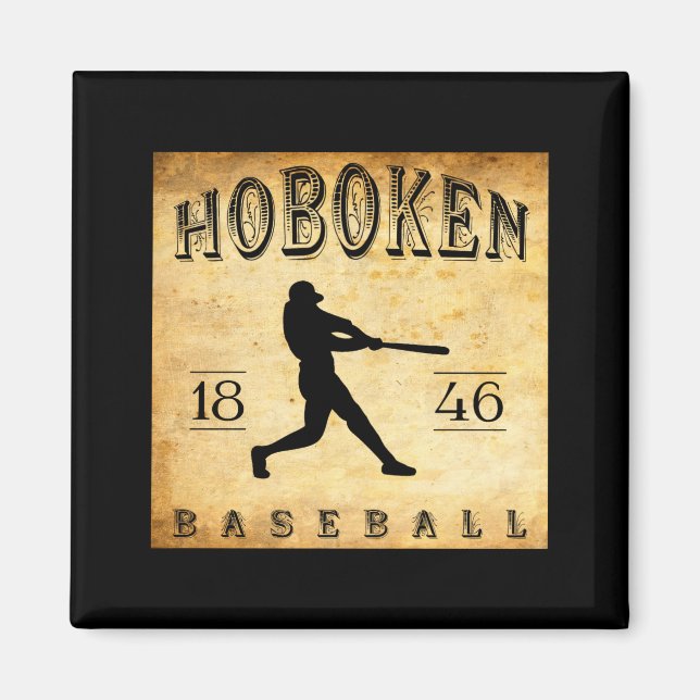 Aimant 1846 Hoboken New Jersey Baseball  (Devant)