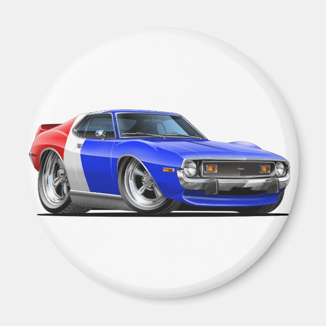 Aimant 1971-72 Javelin Red White Blue Car (Devant)