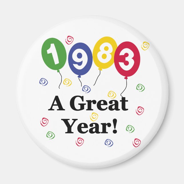 Aimant 1983 Une Grande Année Anniversaire (Devant)