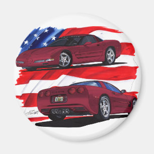 Aimant 1999-04 Corvette Maroon Car