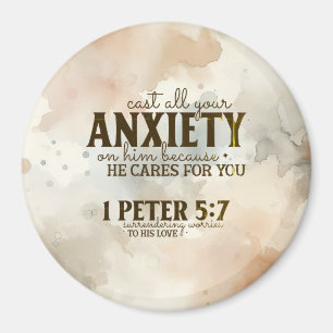 Aimant 1 Pierre 5:7 Posez votre anxiété sur lui Bible Ver