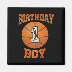 Aimant 1er Anniversaire tenue de garçon Basketball 1ère a