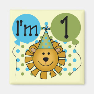 Aimant 1er Lion Anniversaire Tshirts et cadeaux