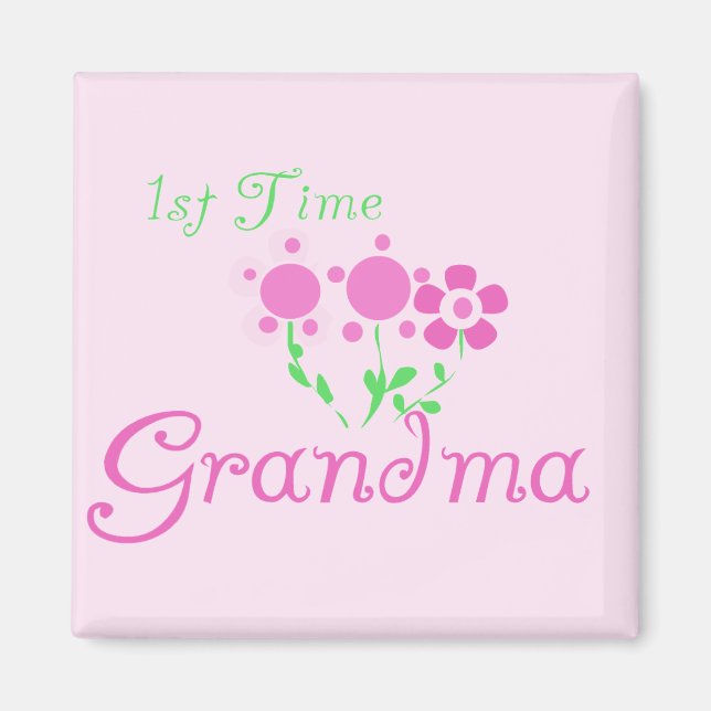 Aimant 1ère Fleurs Grandma-Rose (Devant)