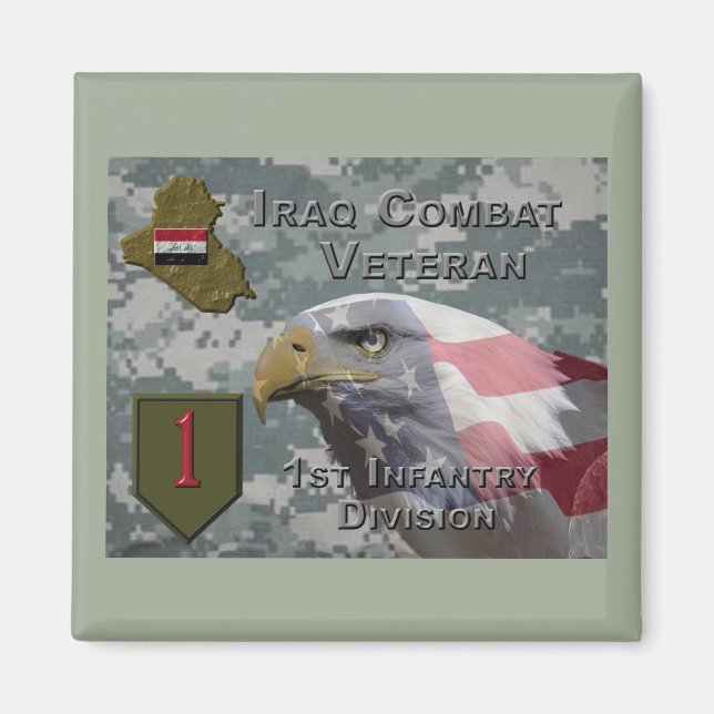Aimant 1re Division d'infanterie Irak Vétérinaire de comb (Devant)