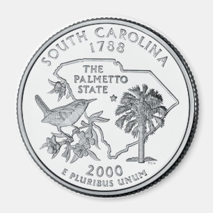 Aimant 2000 de quart d'état de la Caroline du Sud