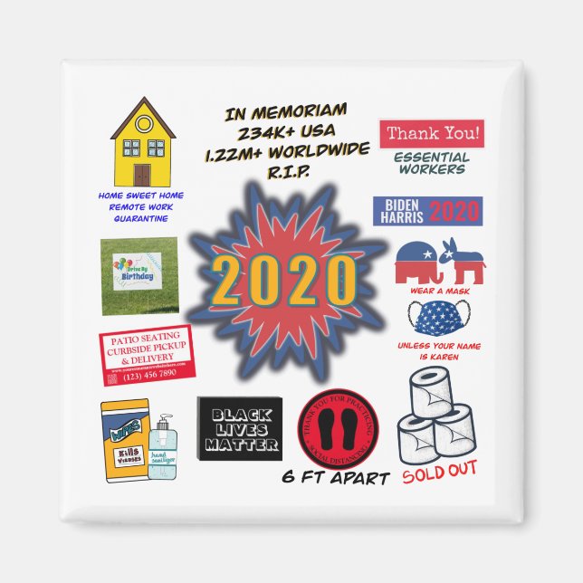 Aimant 2020 En Mémoire | Noël de quarantaine (Devant)
