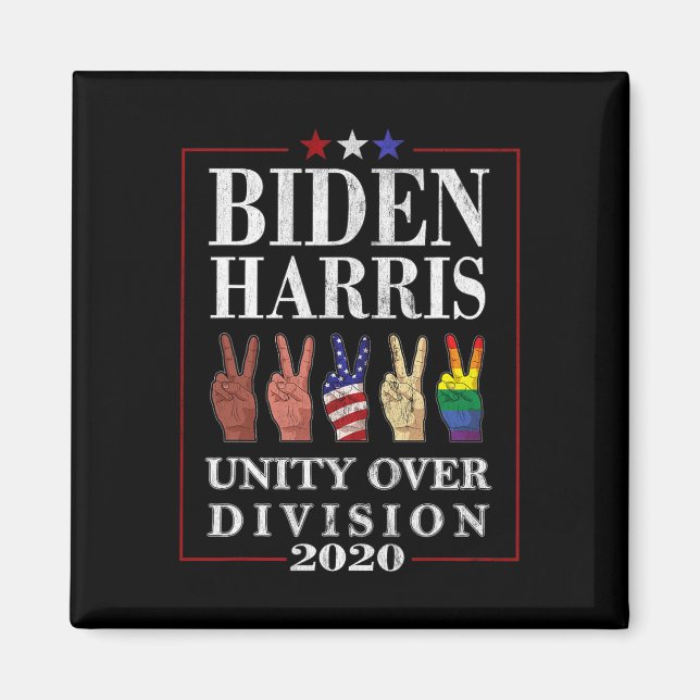 Aimant 2021 Biden Harris Unity Over Division Gift (Devant)
