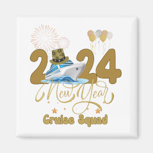 Aimant 2024 Groupe de voyage NYE pour le Nouvel An Cruise