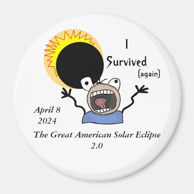 Aimant 2024 Solar Eclipse Survival (Devant)